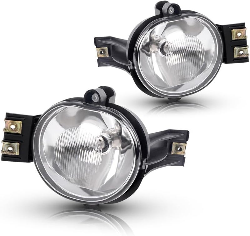 CHEDA Fog Lights Assembly Compatible with 2002-2008 Dodge Ram 1500/2003-2009 Dodge Ram 2500 3500 Fog Lamps Driver and Passenger Clear Lens 55077475AE, 55077474AE, CH2592121 - Image 1